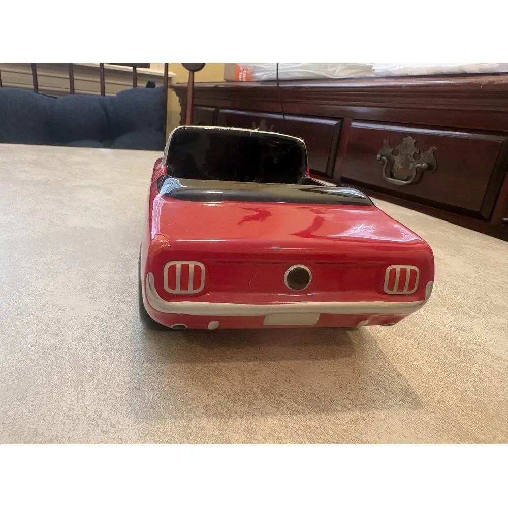 Teleflora 1965 Ford Mustang Convertible Car Red Ceramic Planter